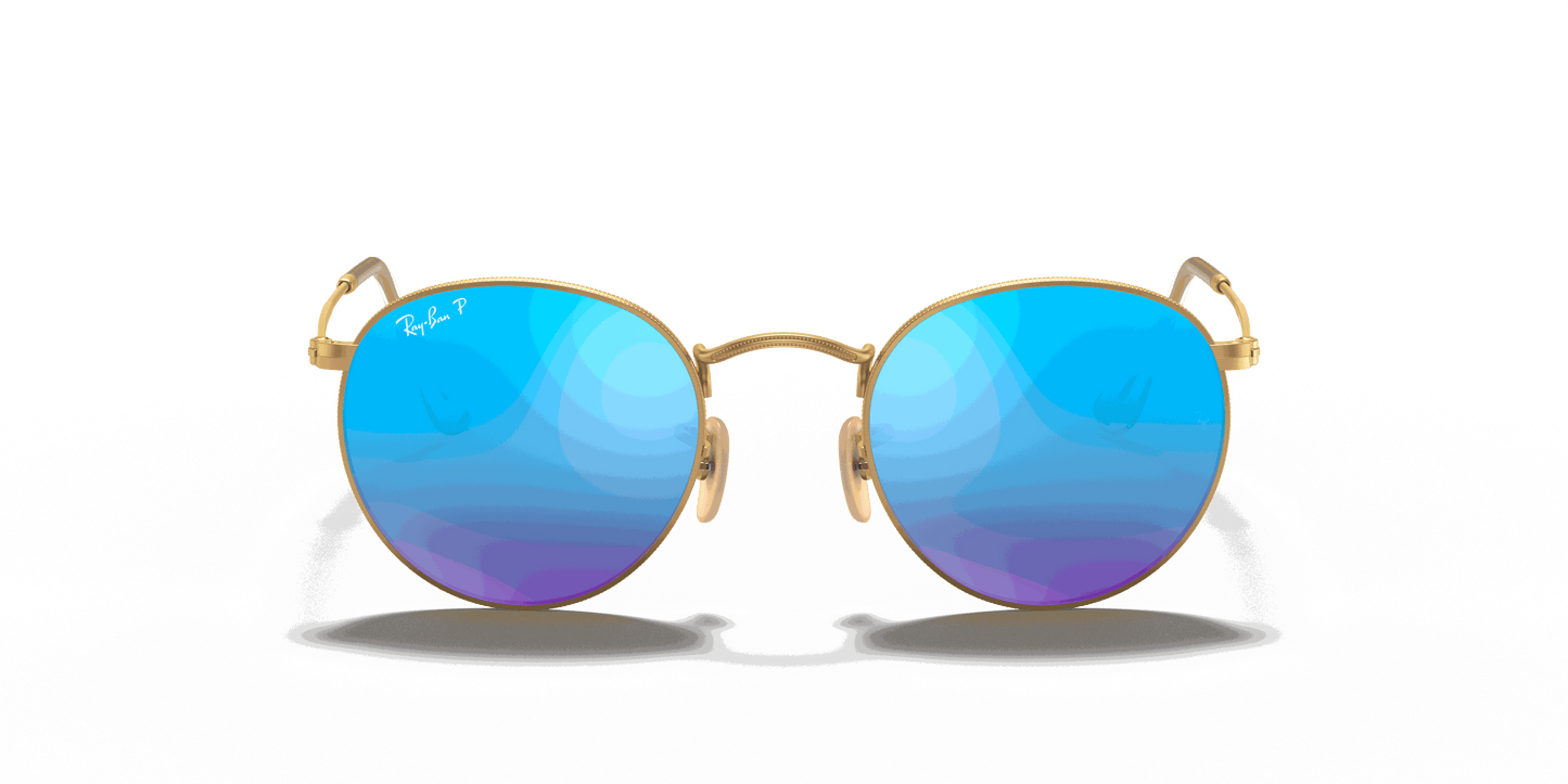 [Blue Lenses, Matte Gold Frame]