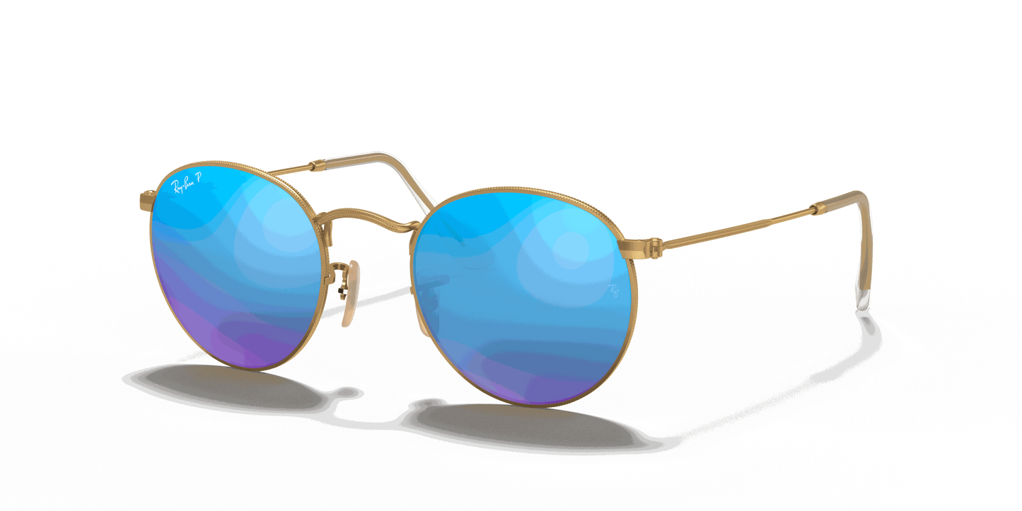 [Blue Lenses, Matte Gold Frame]