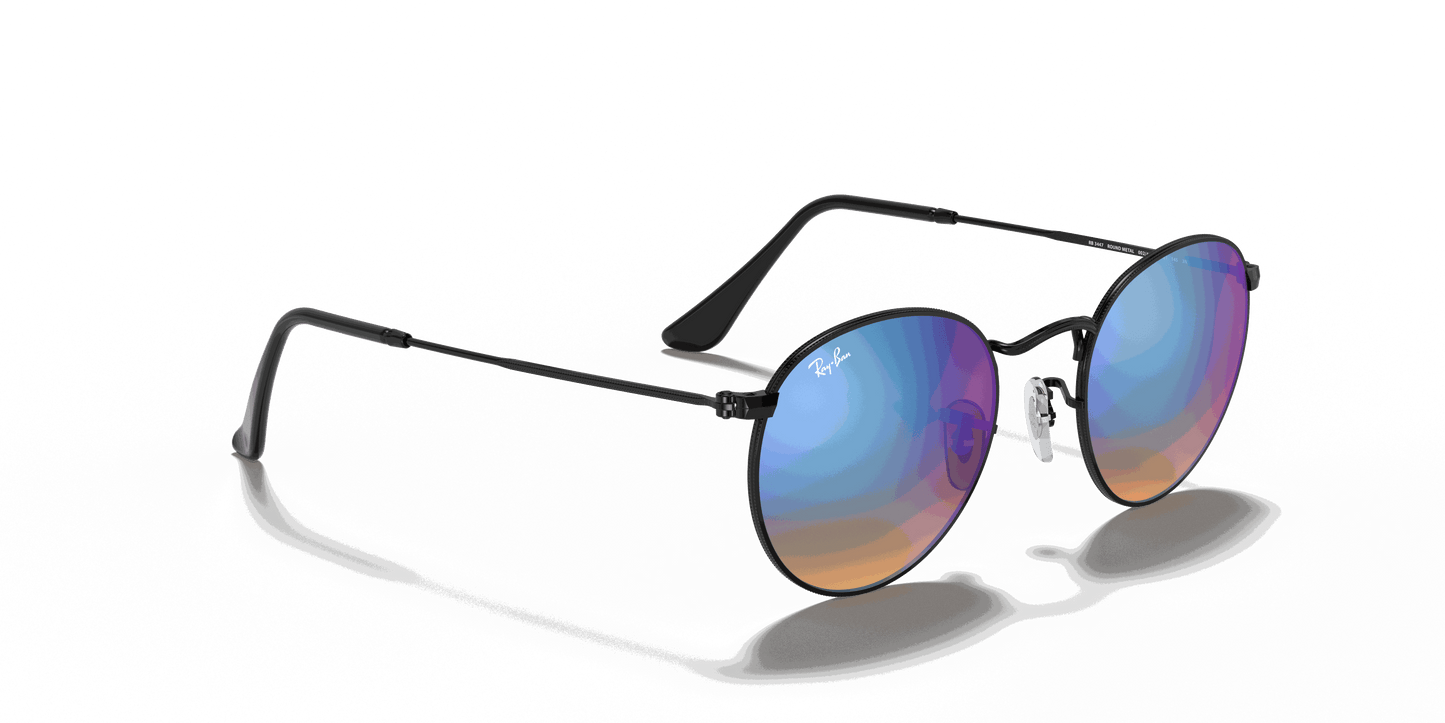 [Blue Lenses, Polished Black Frame]