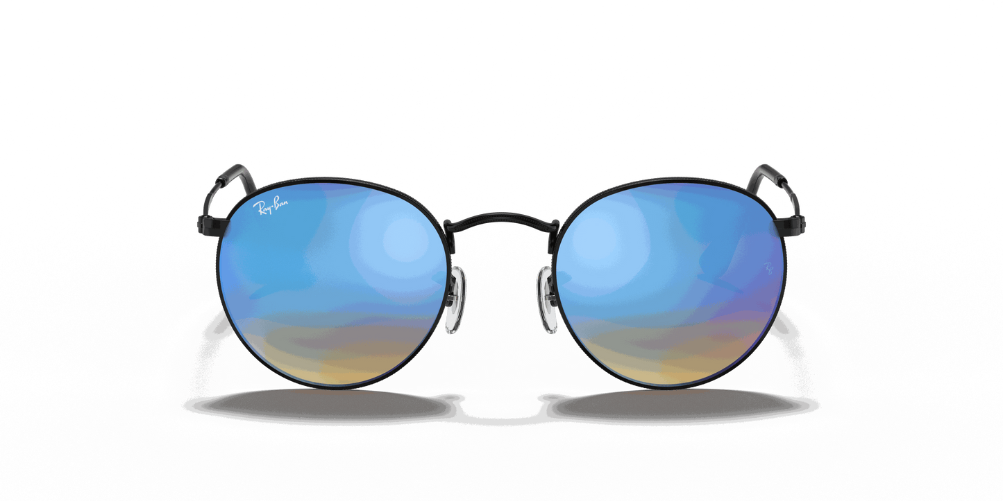 [Blue Lenses, Polished Black Frame]