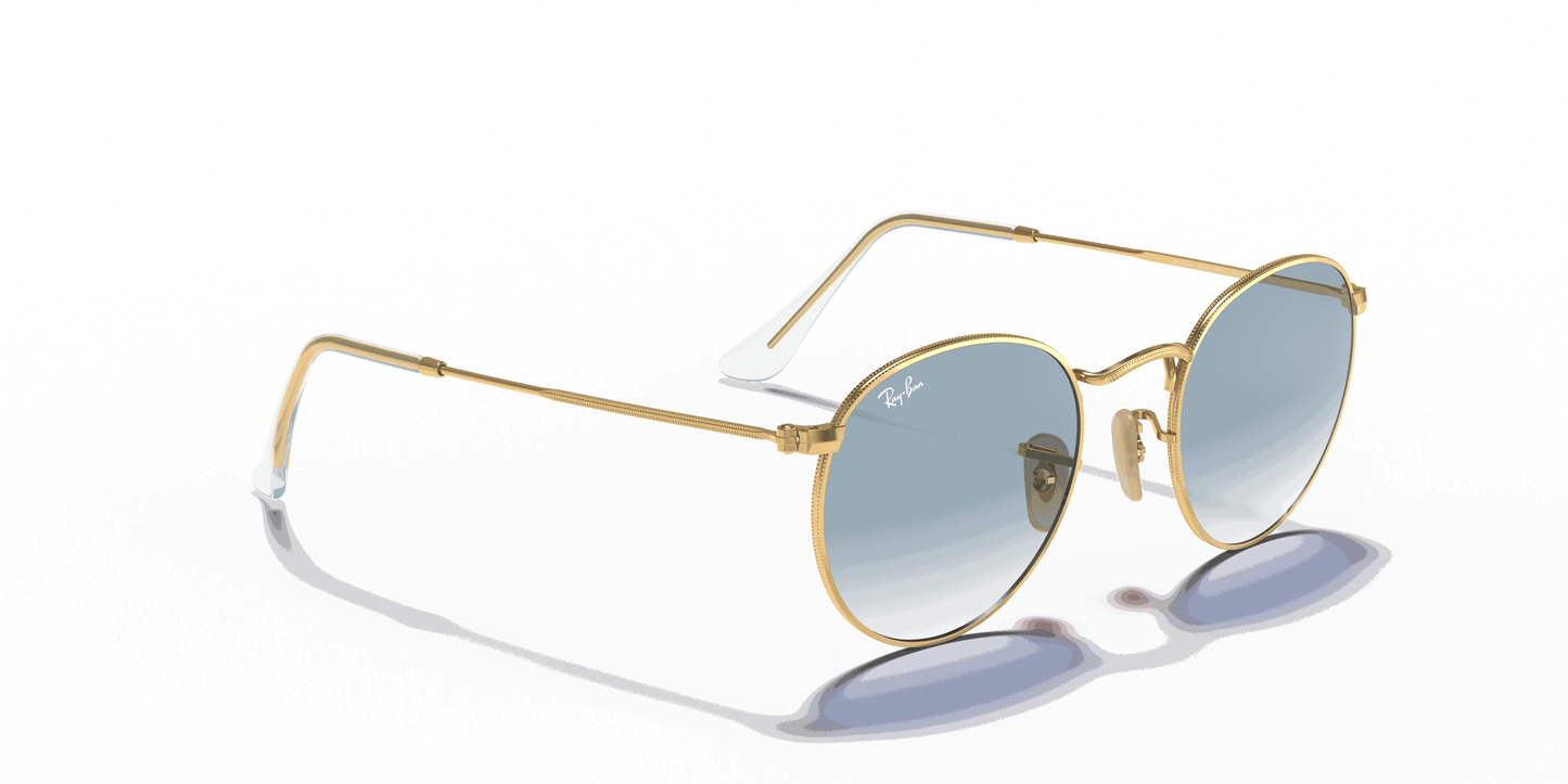 [Light Blue Gradient Lenses, Polished Arista Gold Frame]