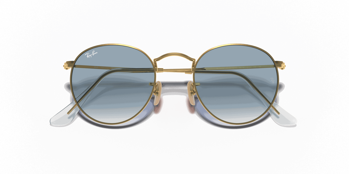 [Light Blue Gradient Lenses, Polished Arista Gold Frame]