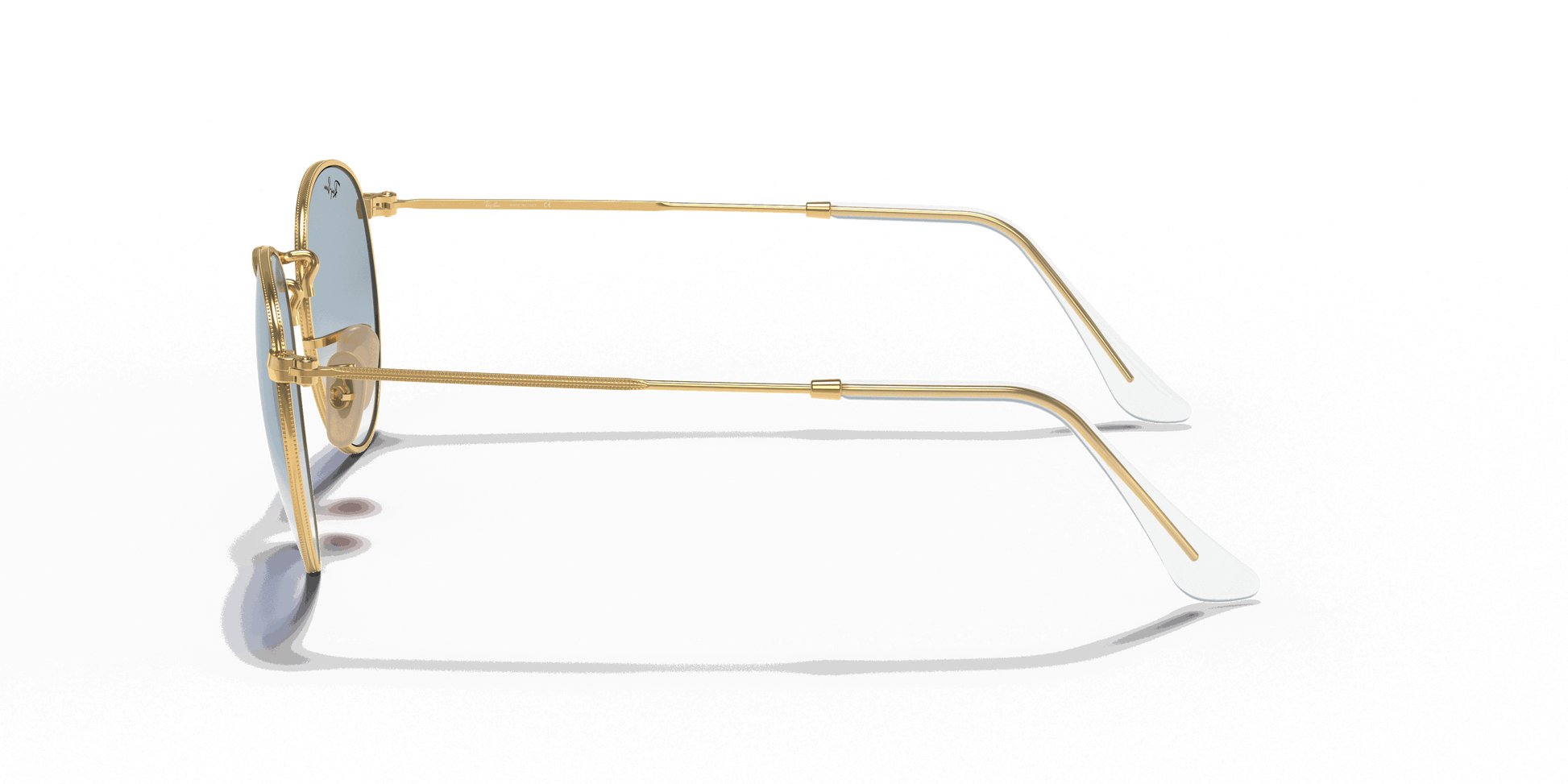 [Light Blue Gradient Lenses, Polished Arista Gold Frame]