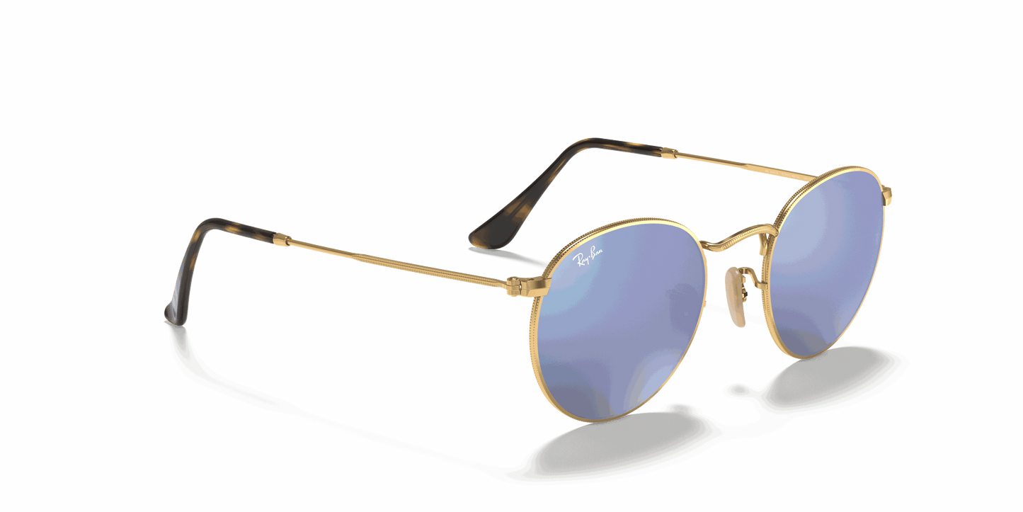 [Blue Gradient Lenses, Polished Arista Gold Frame]