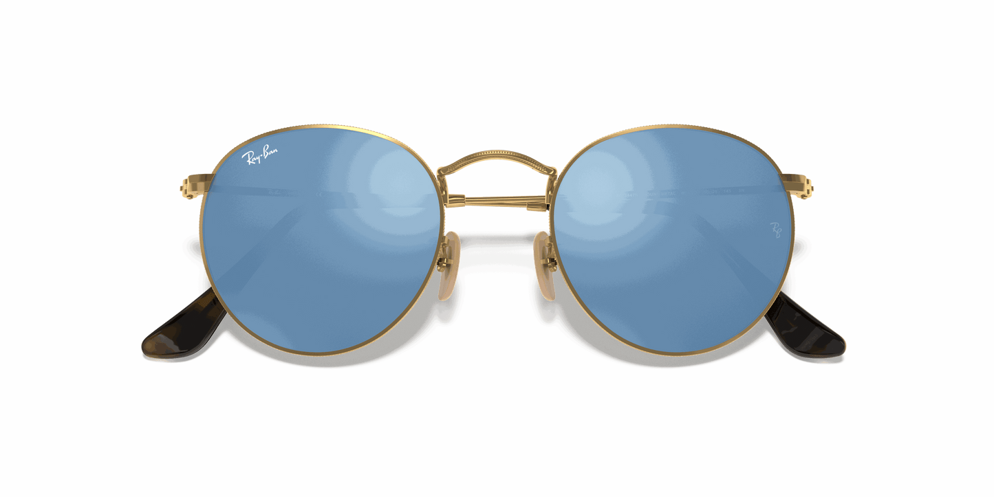 [Blue Gradient Lenses, Polished Arista Gold Frame]