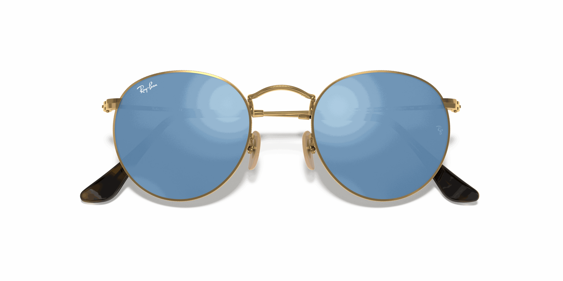 [Blue Gradient Lenses, Polished Arista Gold Frame]