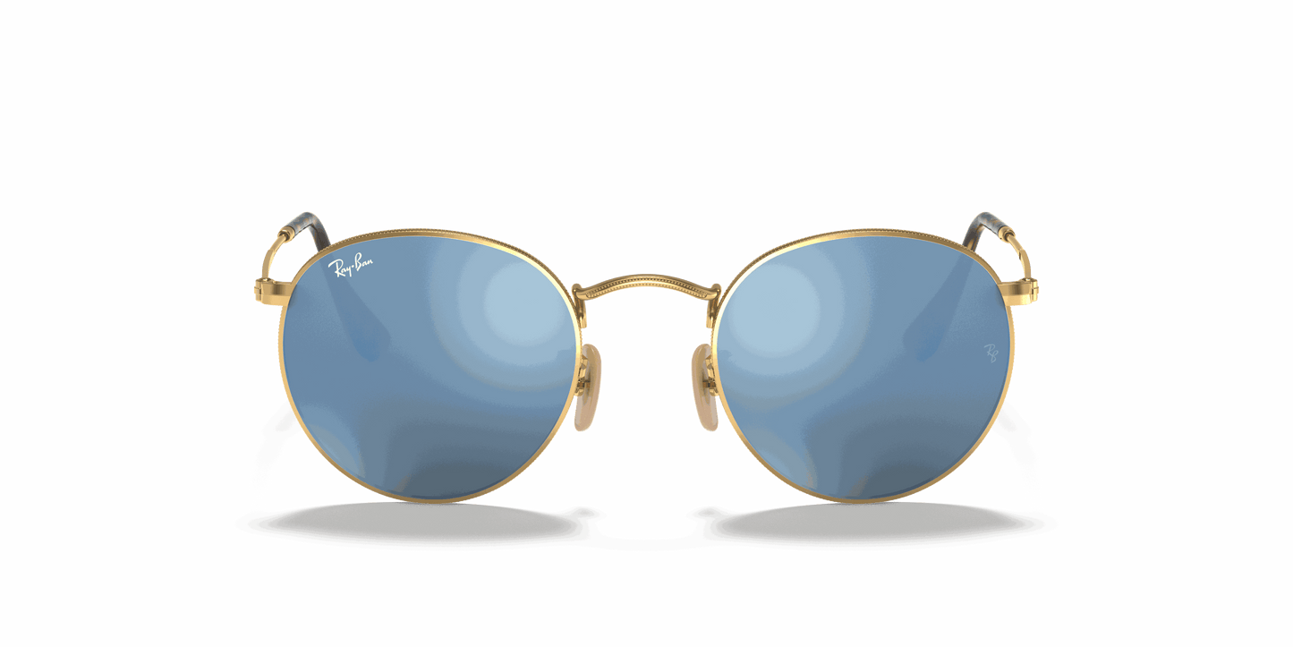 [Blue Gradient Lenses, Polished Arista Gold Frame]