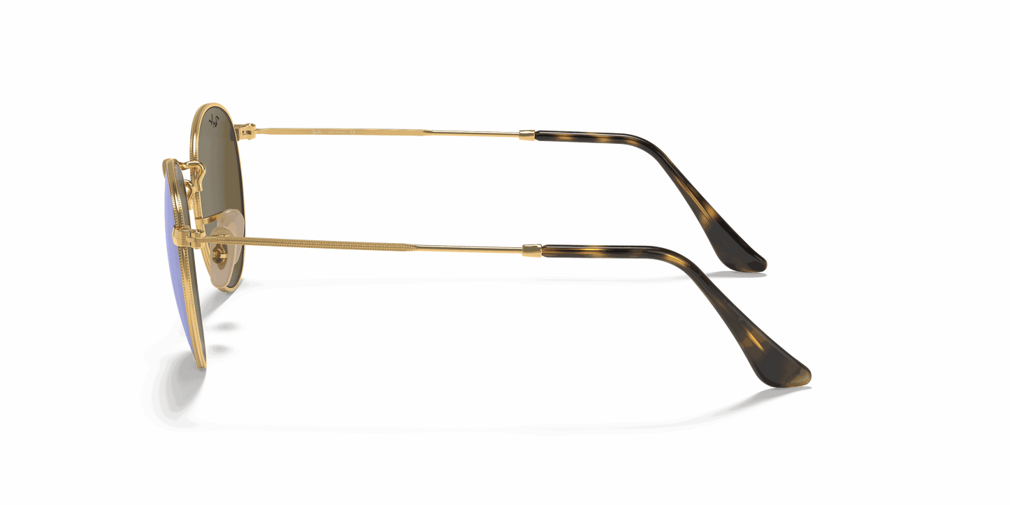 [Blue Gradient Lenses, Polished Arista Gold Frame]