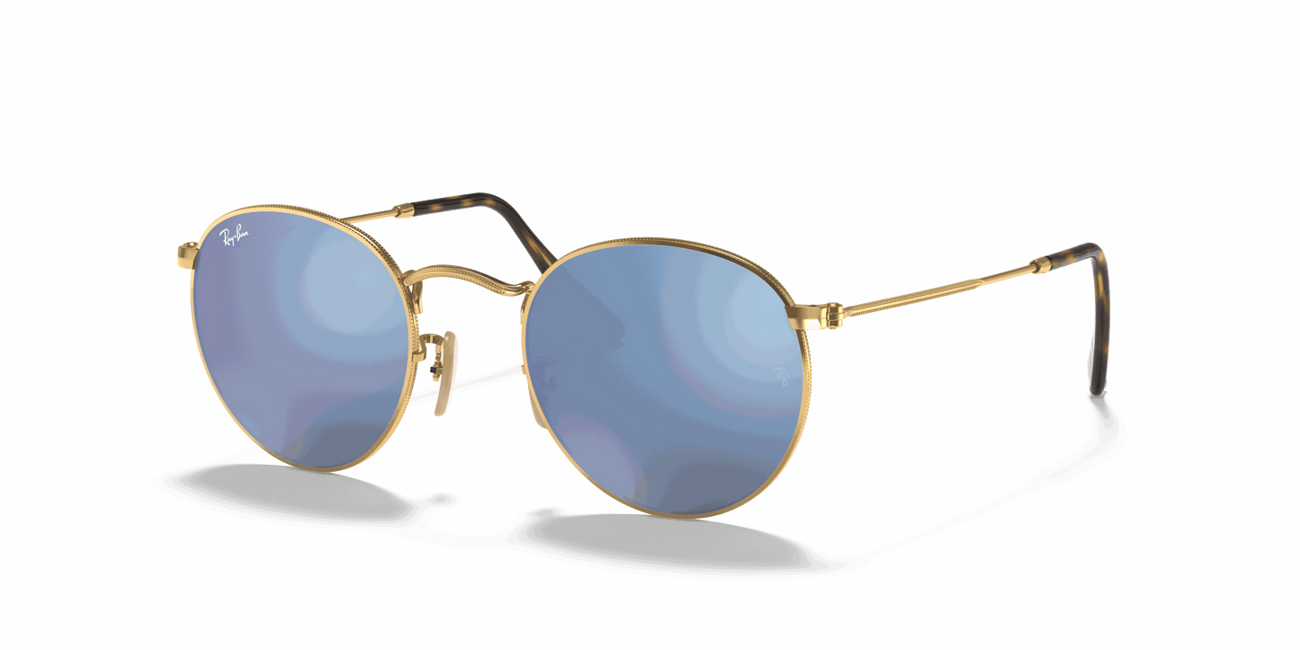 [Blue Gradient Lenses, Polished Arista Gold Frame]