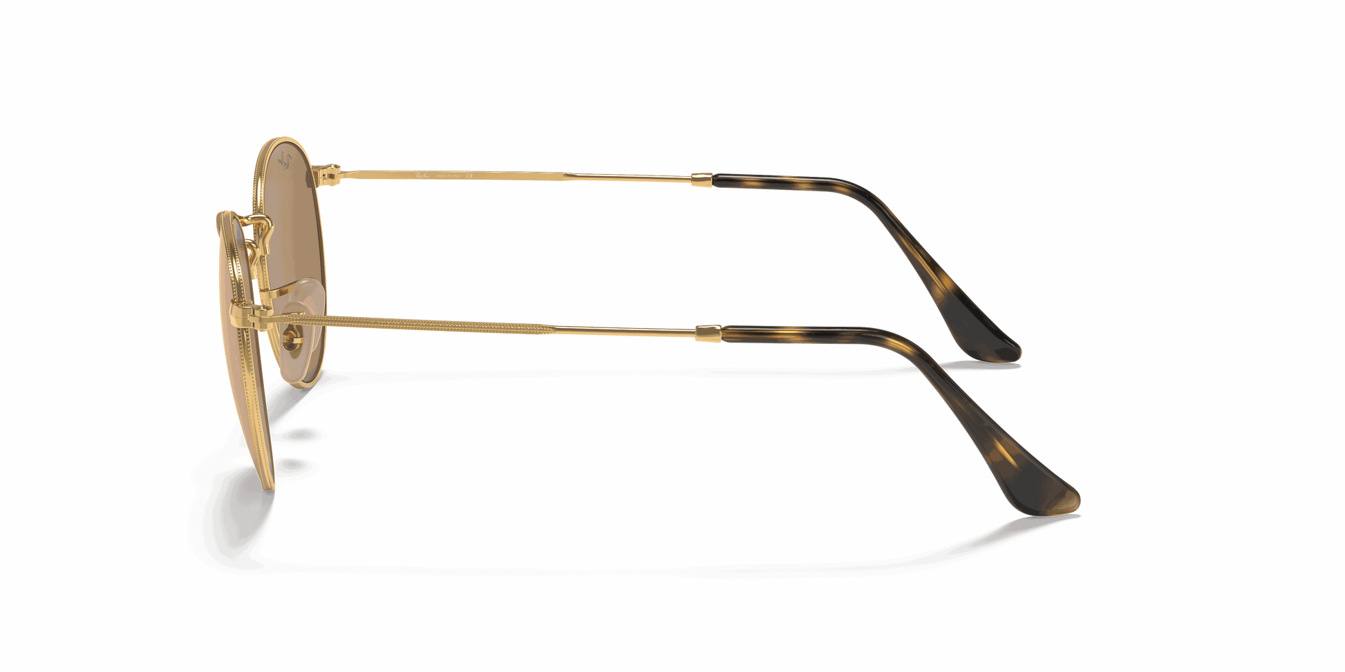 [Brown Lenses, Polished Arista Gold Frame]
