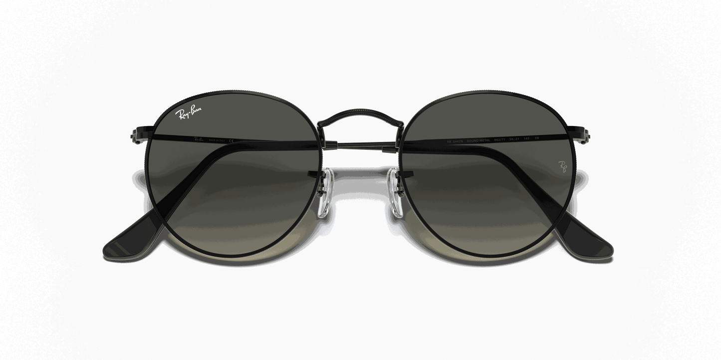 [Grey Gradient Lenses, Polished Black Frame]