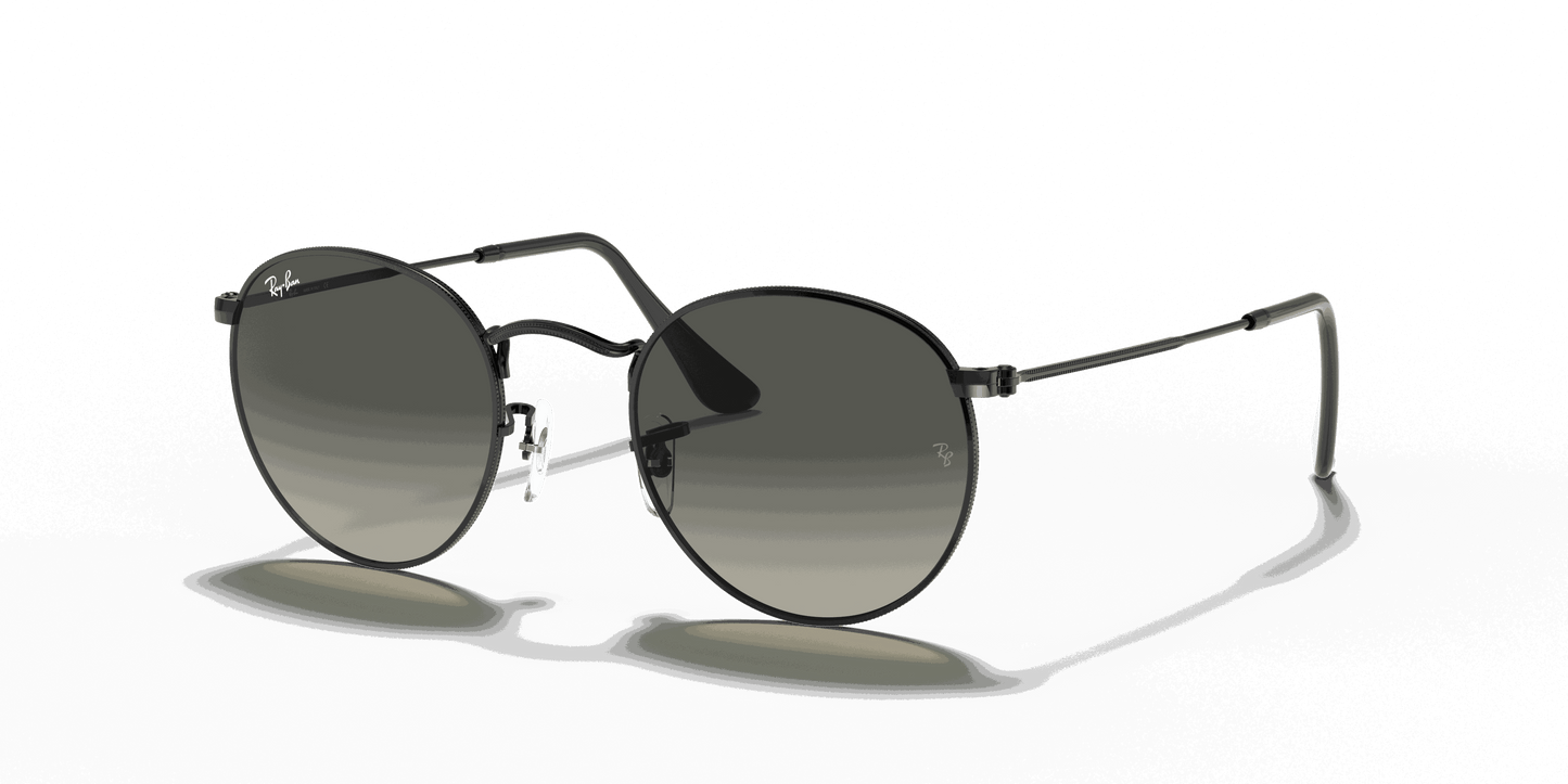 [Grey Gradient Lenses, Polished Black Frame]