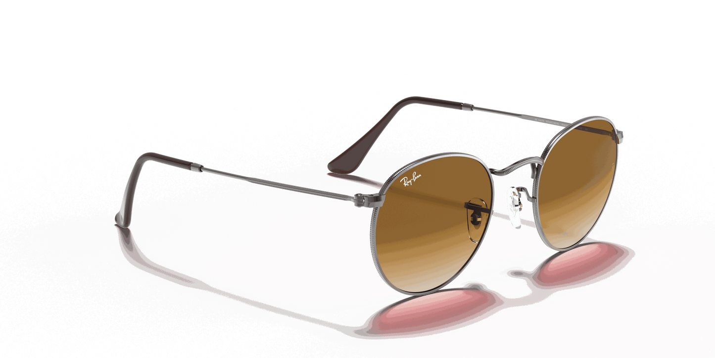 [Light Brown Gradient Lenses, Polished Gunmetal Frame]