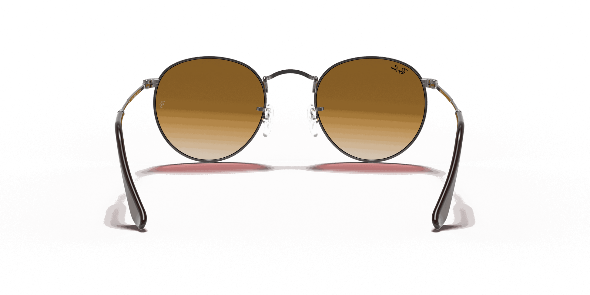 [Light Brown Gradient Lenses, Polished Gunmetal Frame]