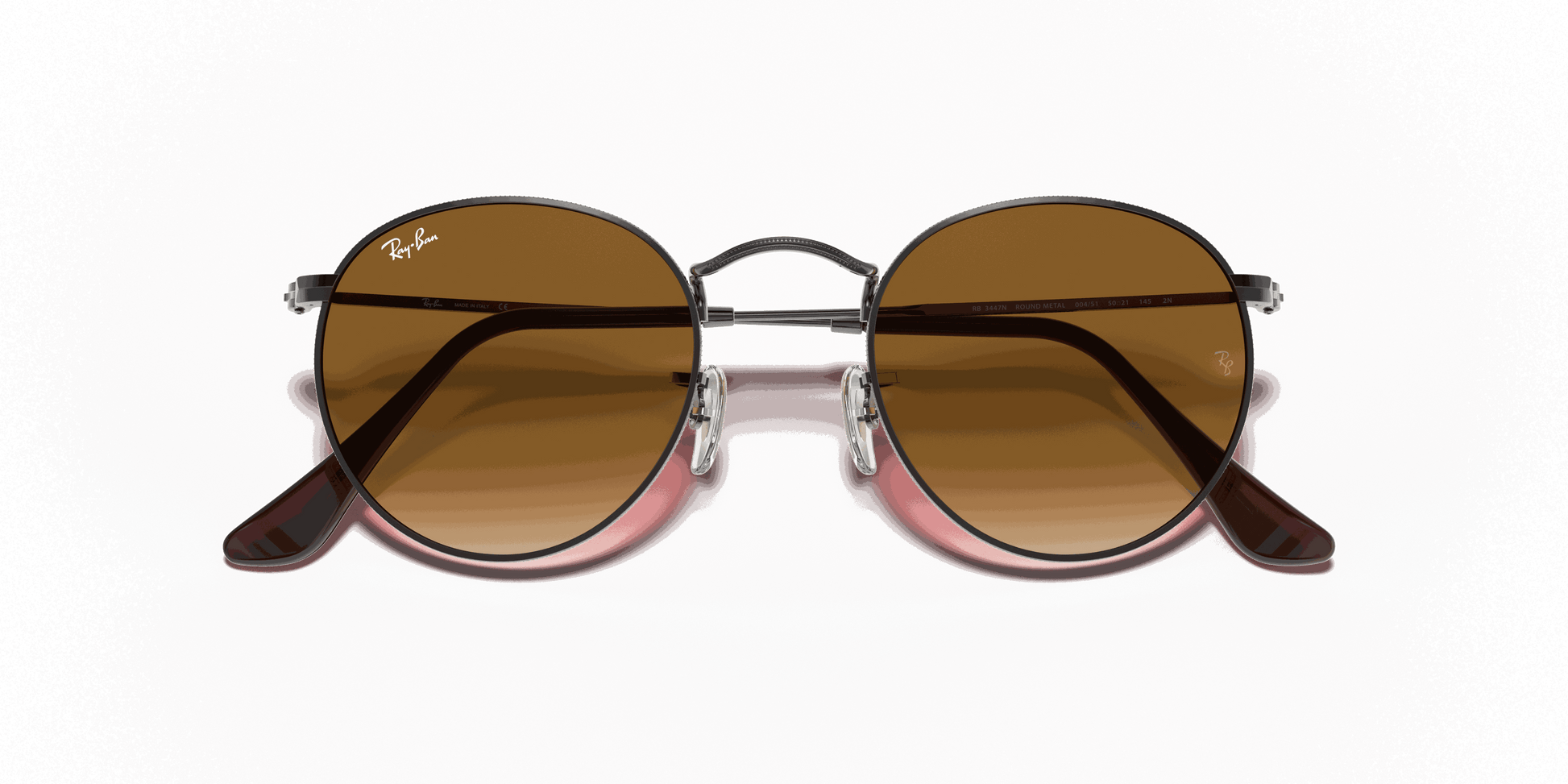 [Light Brown Gradient Lenses, Polished Gunmetal Frame]