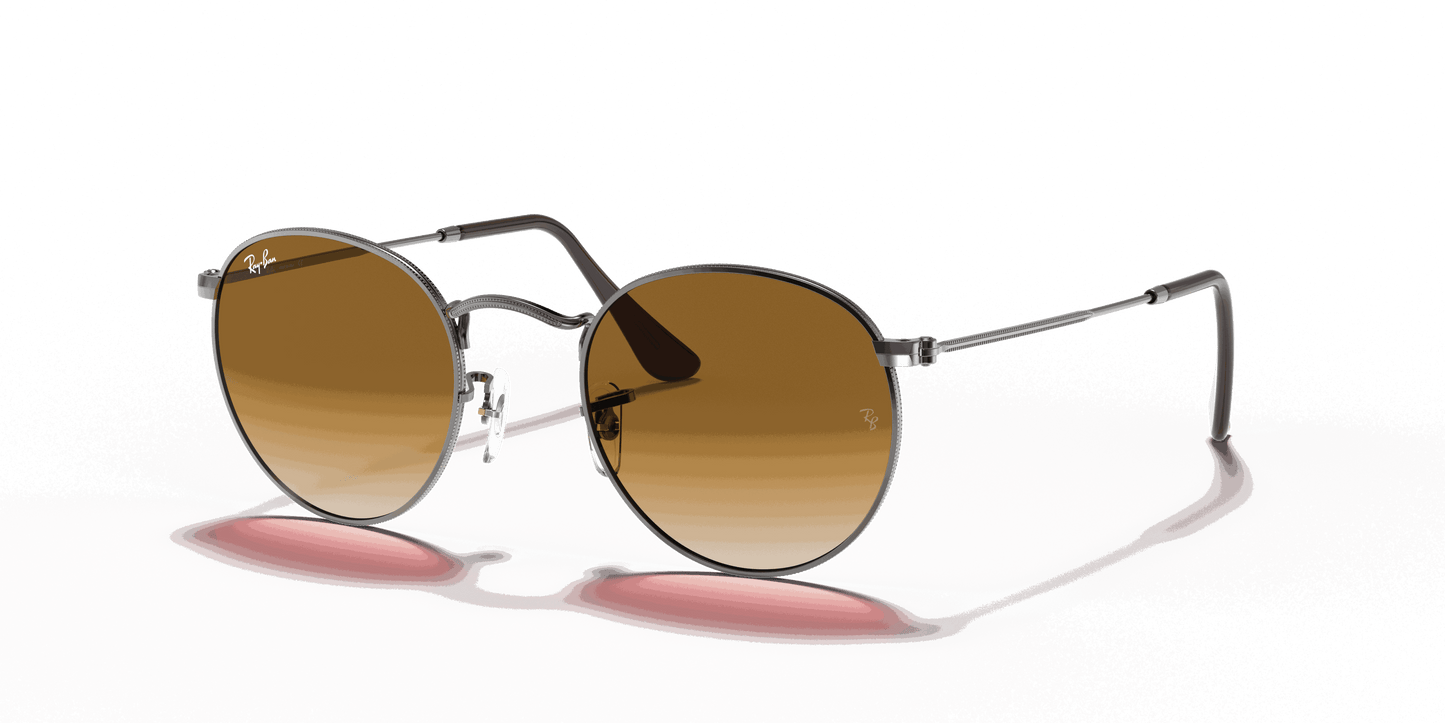[Light Brown Gradient Lenses, Polished Gunmetal Frame]