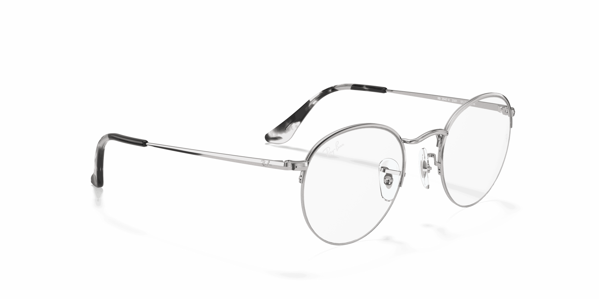 [Clear Lenses, Polished Silver Frame]