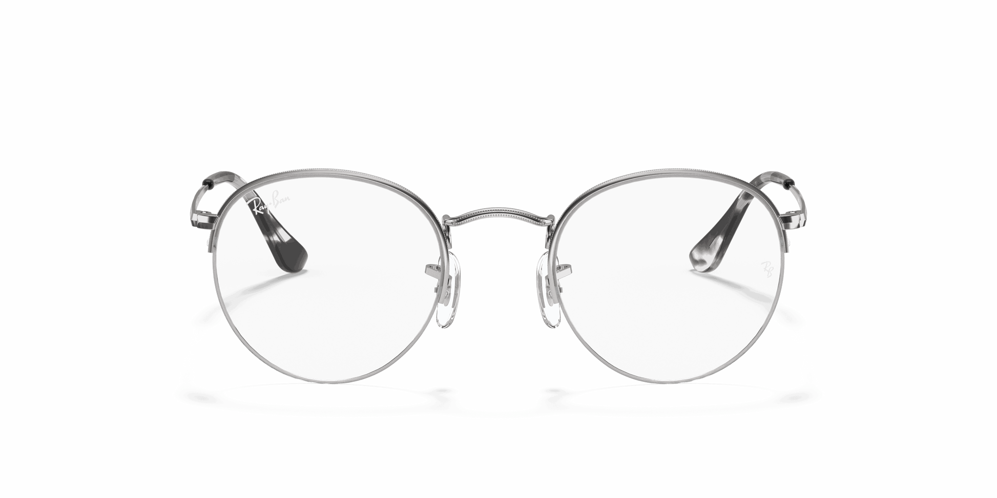 [Clear Lenses, Polished Silver Frame]