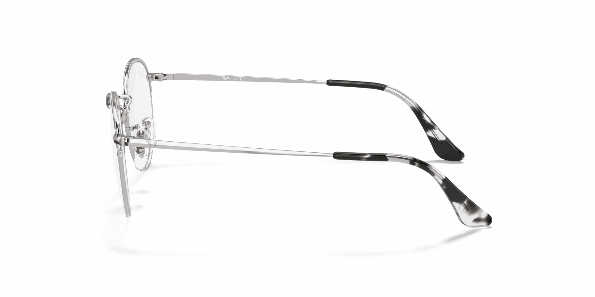 [Clear Lenses, Polished Silver Frame]