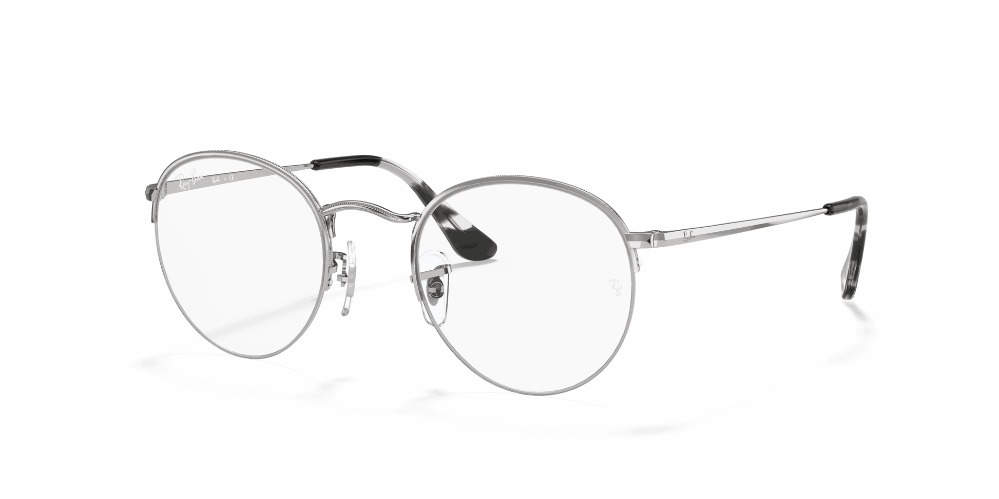 [Clear Lenses, Polished Silver Frame]