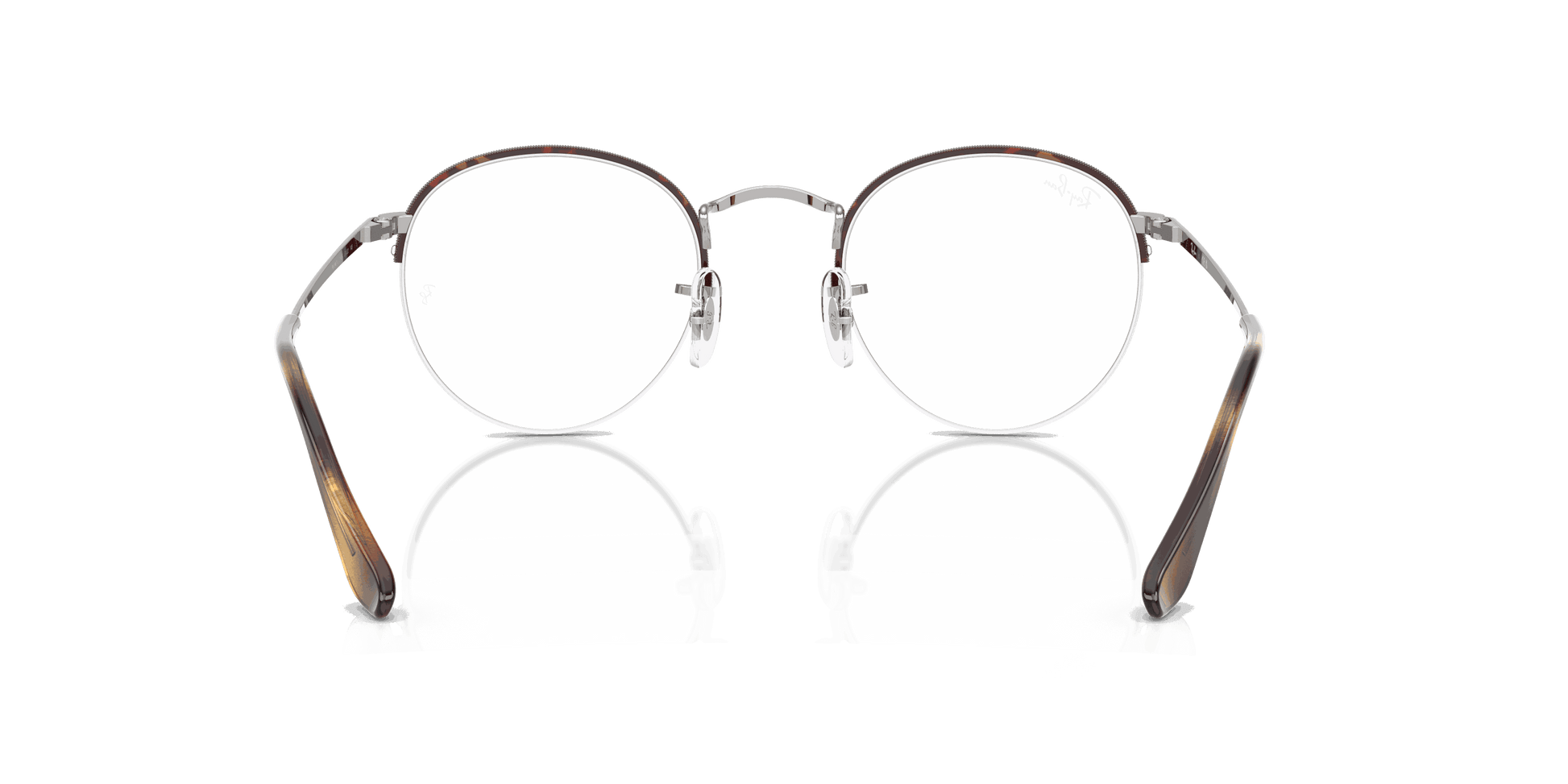 [Clear Lenses, Polished Havana On Silver Frame]