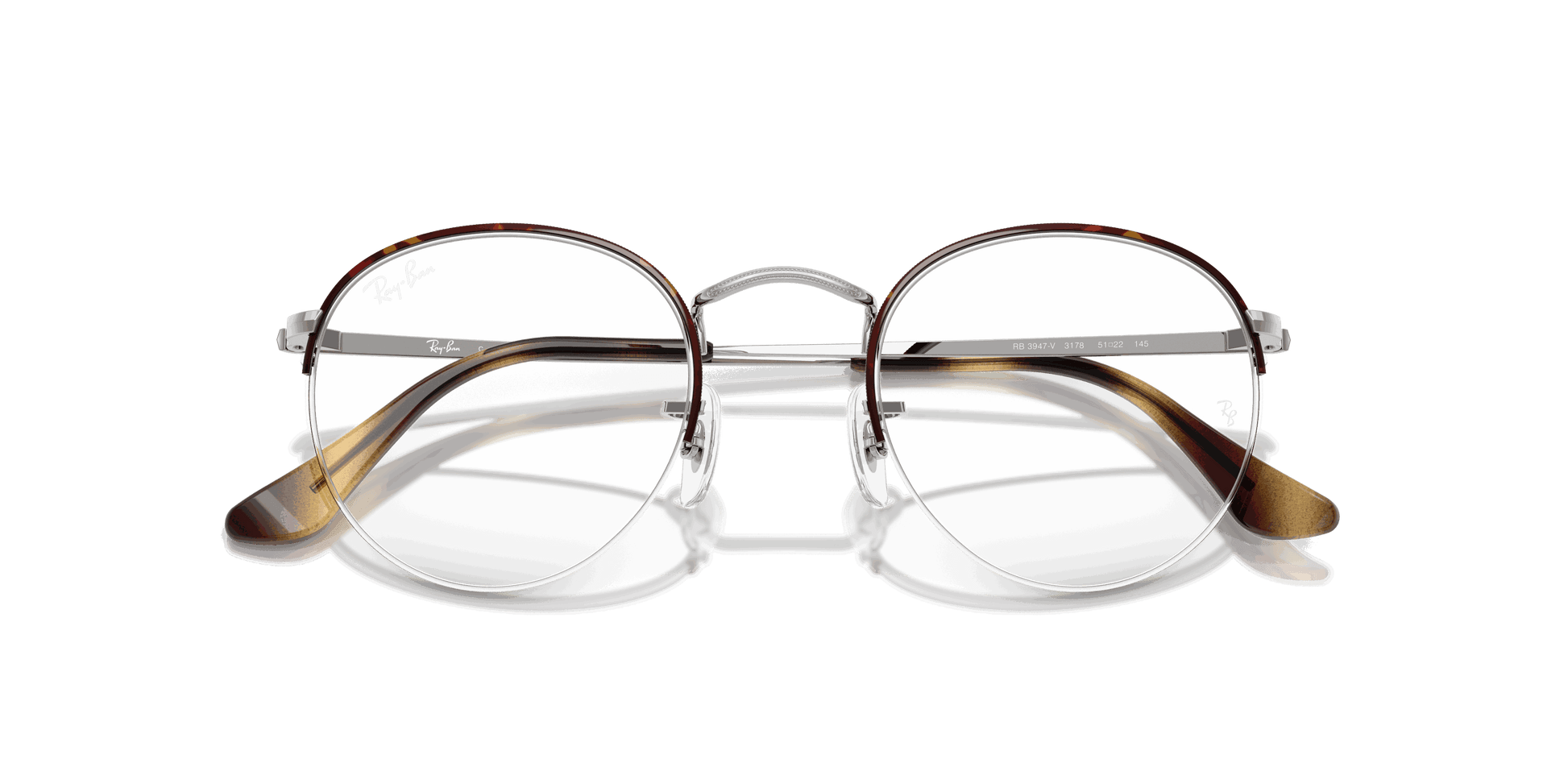 [Clear Lenses, Polished Havana On Silver Frame]