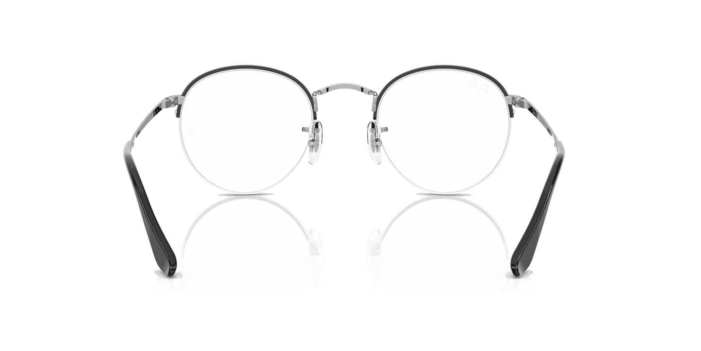 [Clear Lenses, Polished Black On Silver Frame]