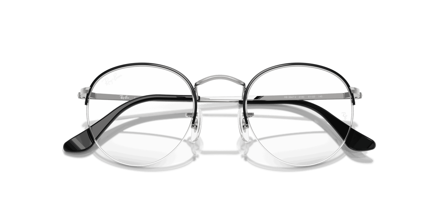 [Clear Lenses, Polished Black On Silver Frame]