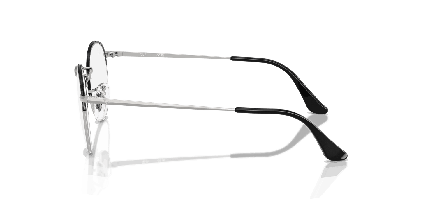 [Clear Lenses, Polished Black On Silver Frame]