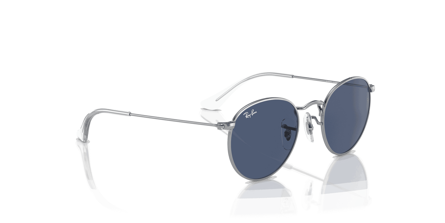 [Dark Blue Lenses, Polished Silver Frame]
