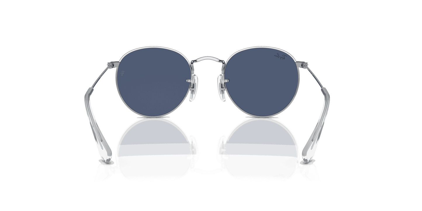 [Dark Blue Lenses, Polished Silver Frame]