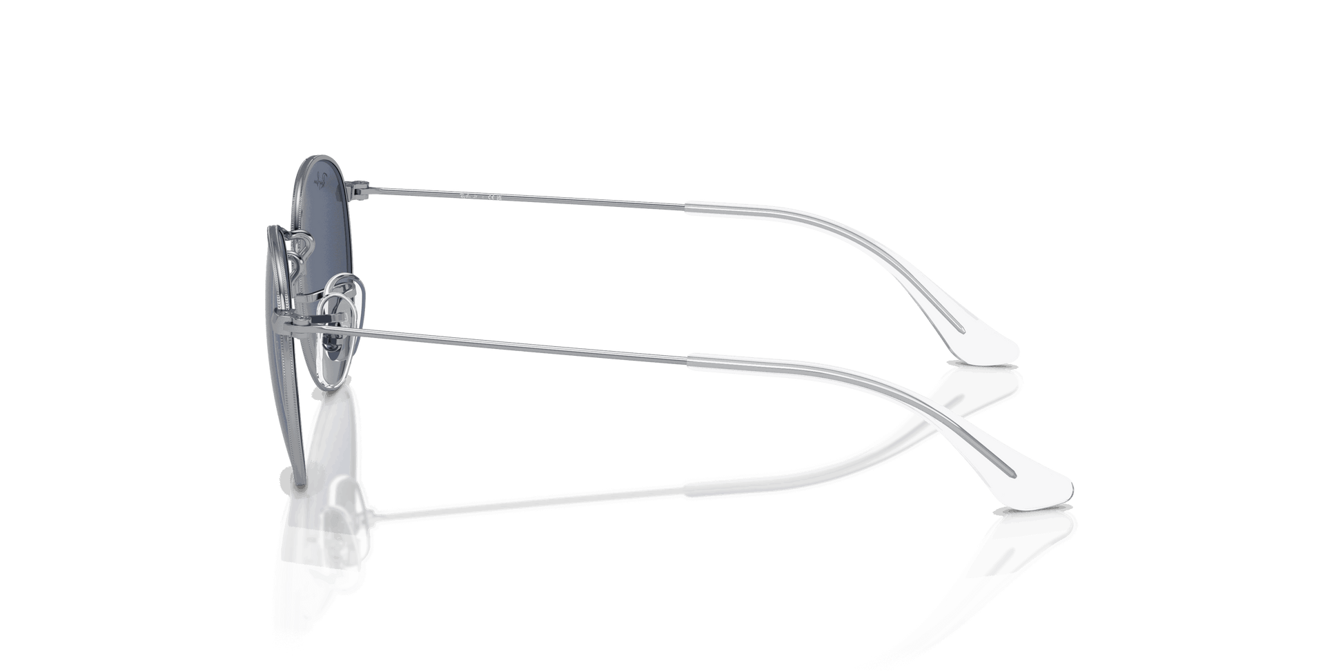 [Dark Blue Lenses, Polished Silver Frame]