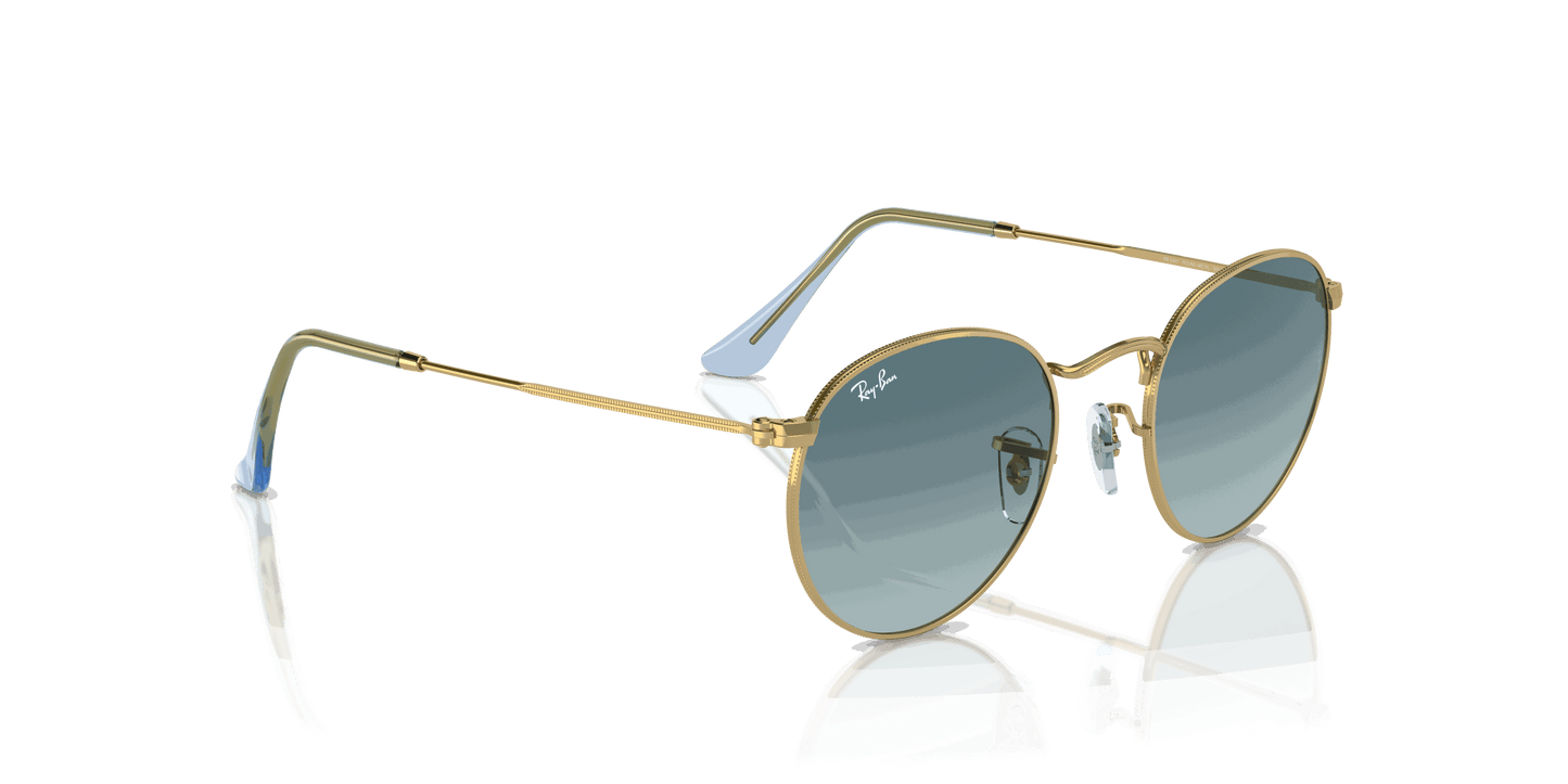 [Blue Lenses, Polished Gold Frame]
