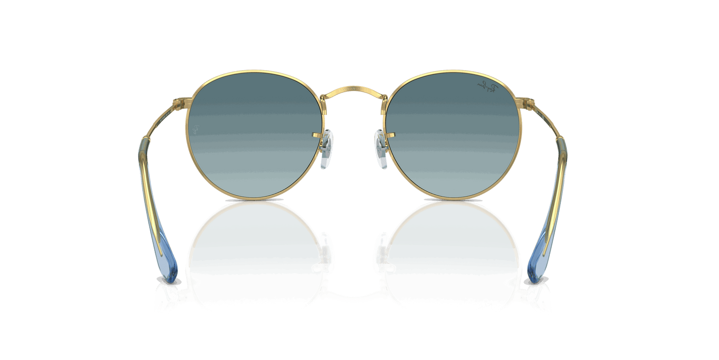 [Blue Lenses, Polished Gold Frame]