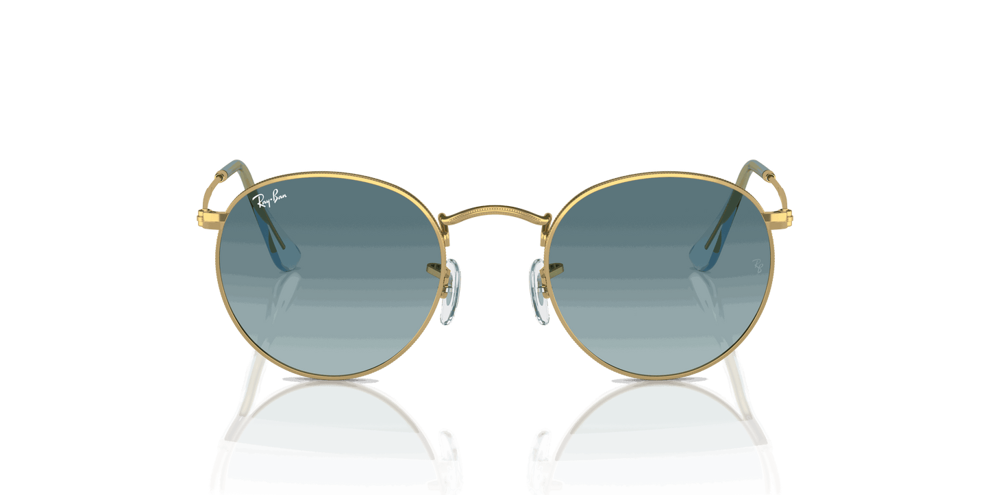 [Blue Lenses, Polished Gold Frame]