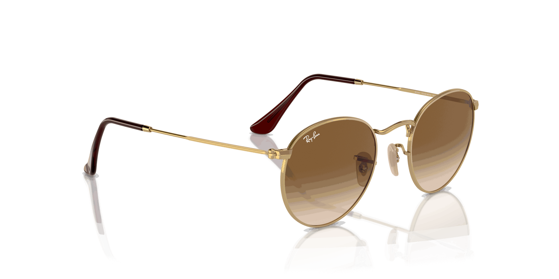 [Brown Lenses, Polished Gold Frame]