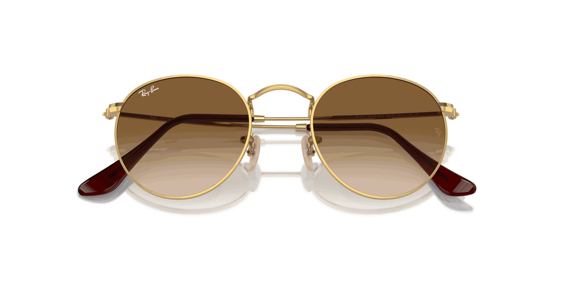 [Brown Lenses, Polished Gold Frame]