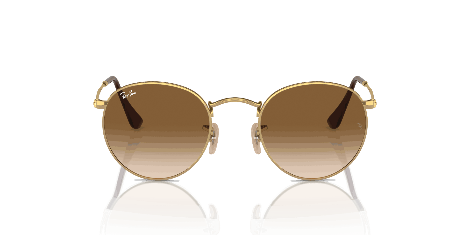 [Brown Lenses, Polished Gold Frame]