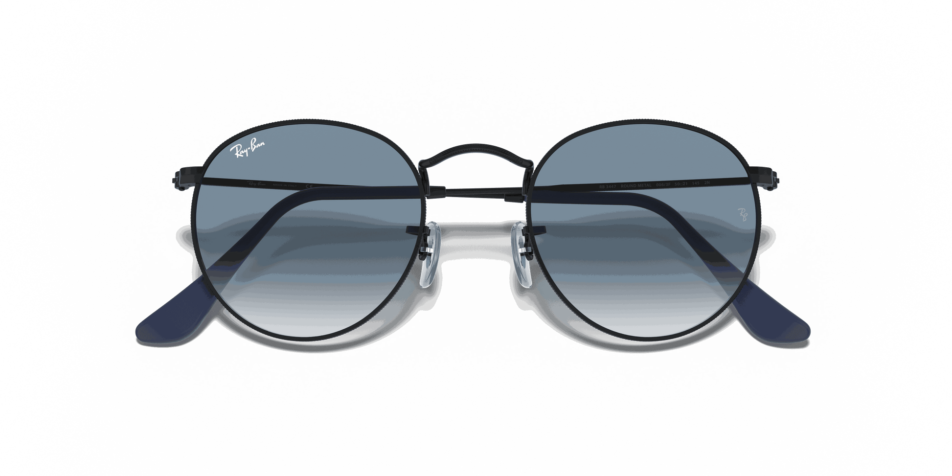 [Light Blue Gradient Lenses, Matte Black Frame]