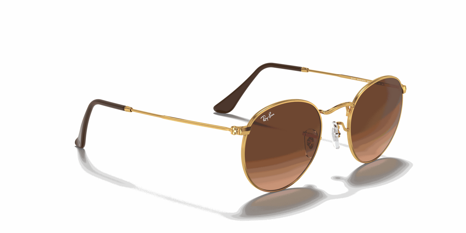 [Pink/Brown Gradient Lenses, Polished Light Bronze Frame]