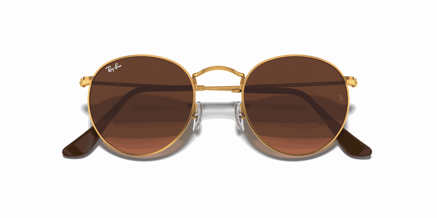 [Pink/Brown Gradient Lenses, Polished Light Bronze Frame]