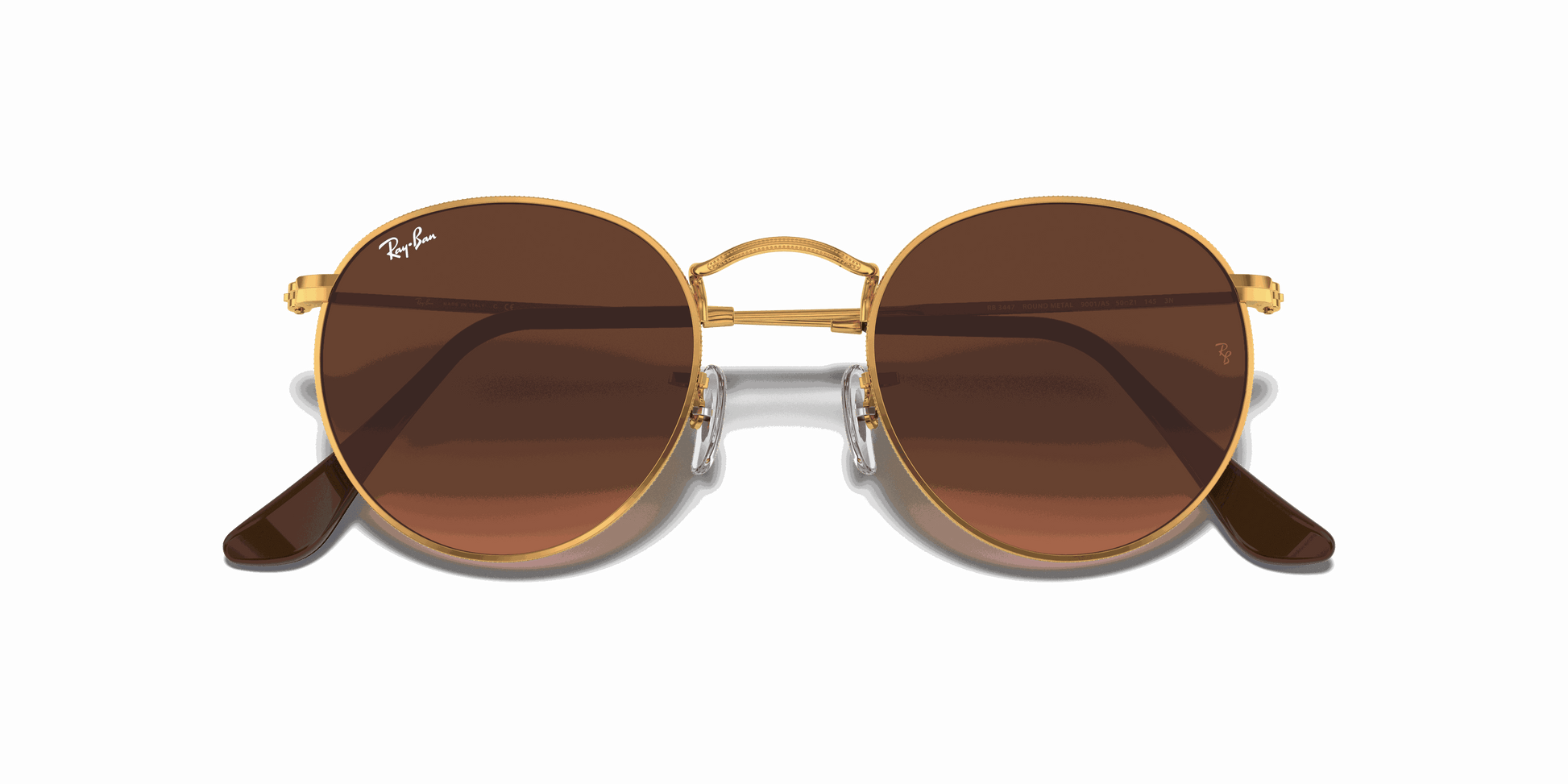 [Pink/Brown Gradient Lenses, Polished Light Bronze Frame]