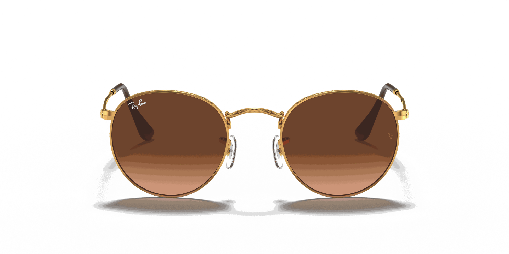 [Pink/Brown Gradient Lenses, Polished Light Bronze Frame]