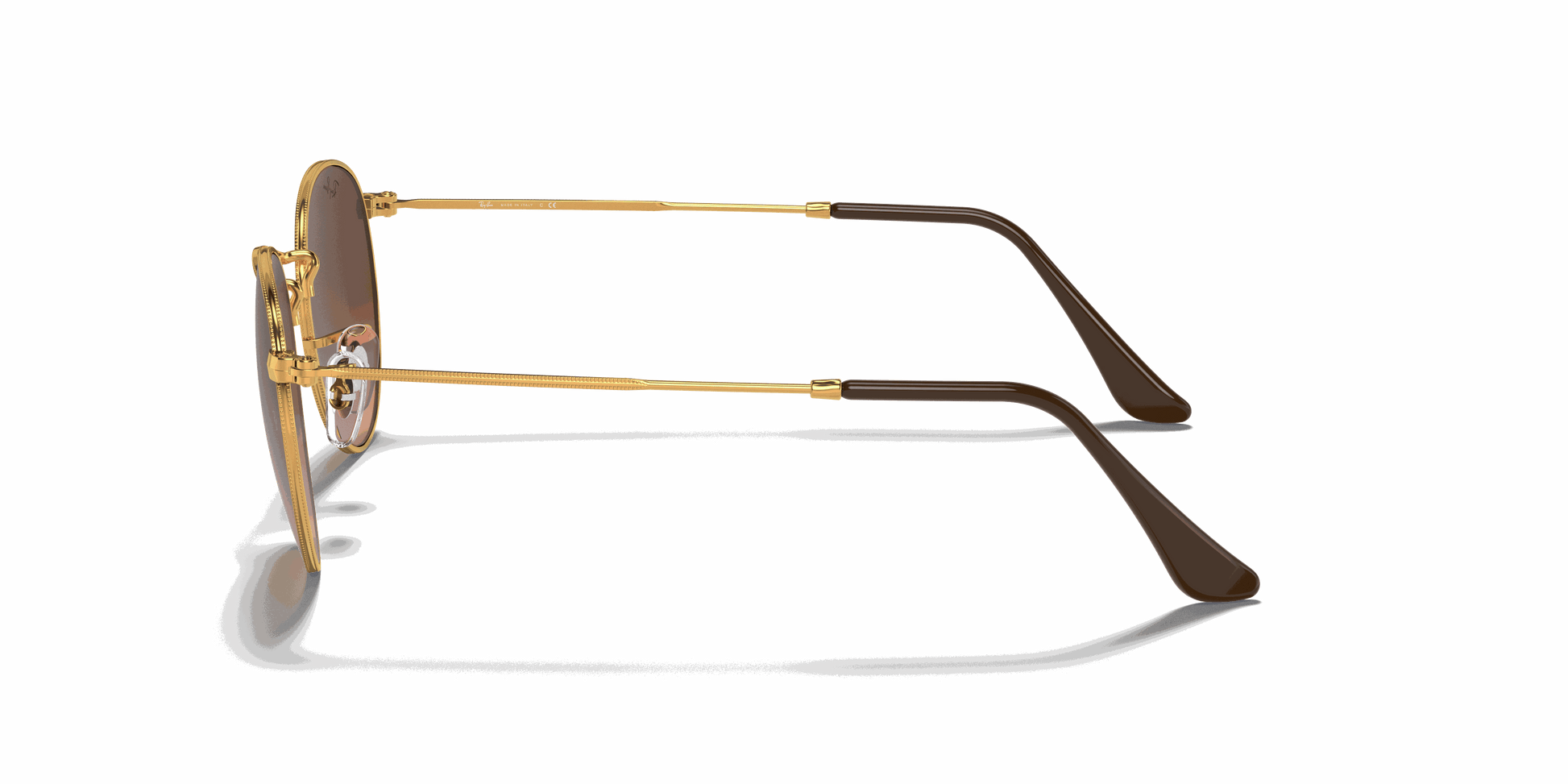 [Pink/Brown Gradient Lenses, Polished Light Bronze Frame]