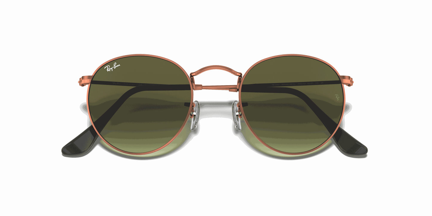 [Green Gradient Lenses, Polished Bronze-Copper Frame]