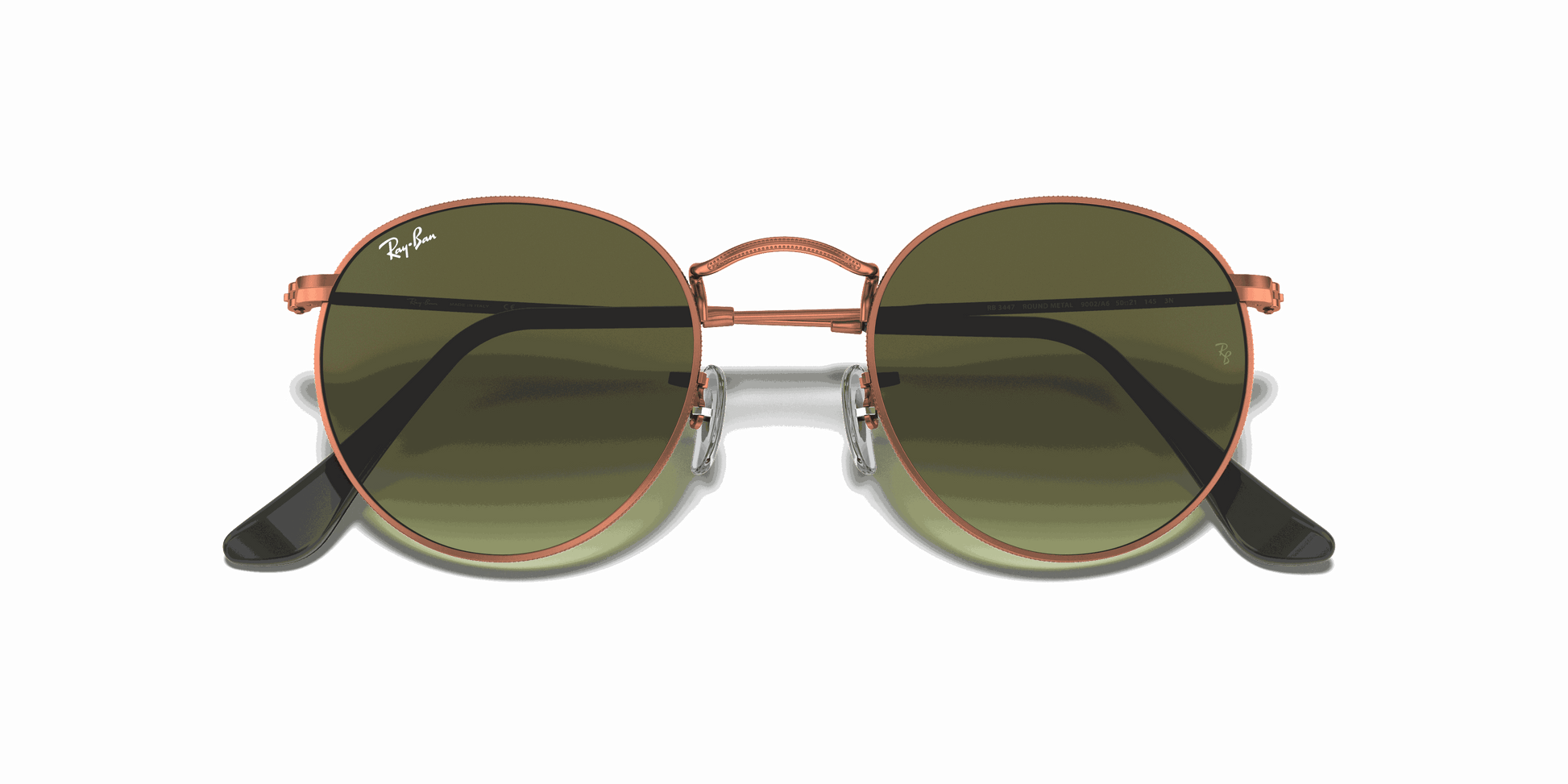[Green Gradient Lenses, Polished Bronze-Copper Frame]