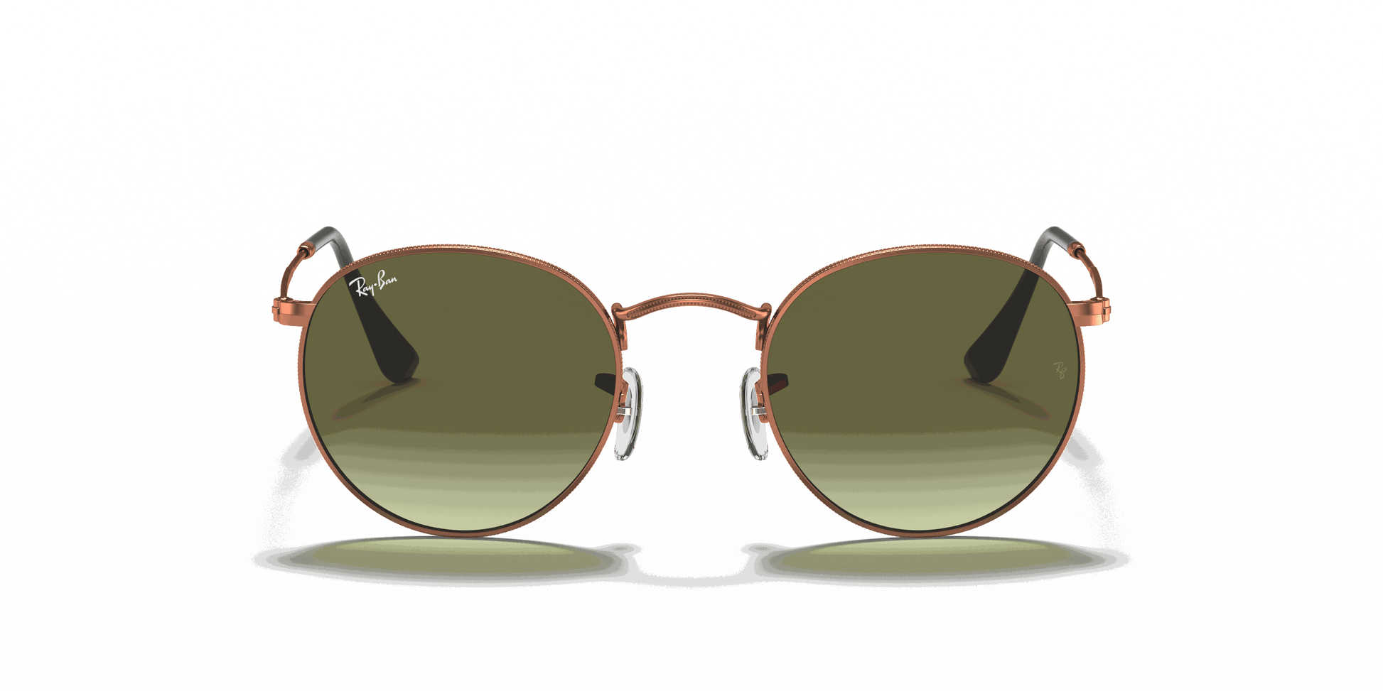 [Green Gradient Lenses, Polished Bronze-Copper Frame]