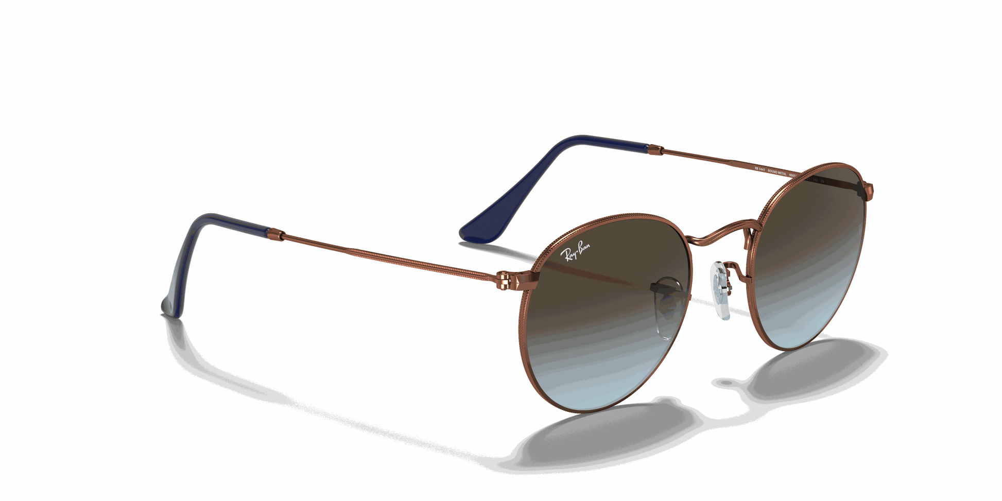 [Blue Lenses, Polished Bronze-Copper Frame]