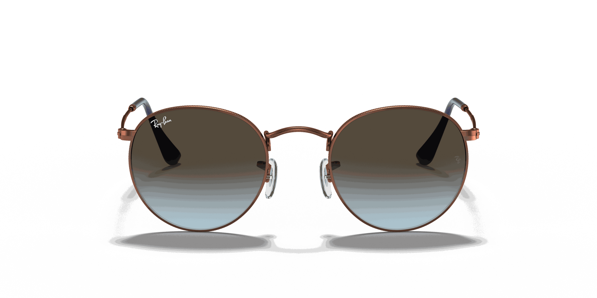 [Blue Lenses, Polished Bronze-Copper Frame]