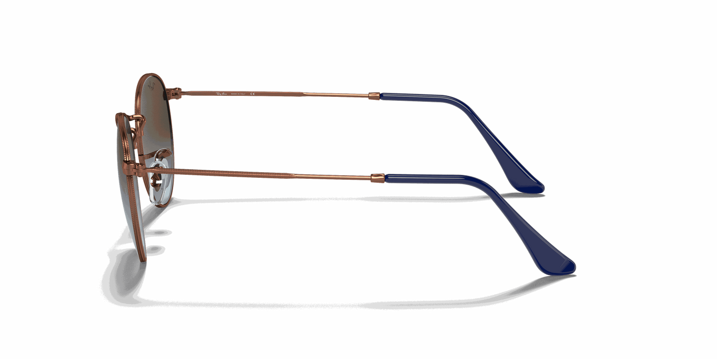[Blue Lenses, Polished Bronze-Copper Frame]